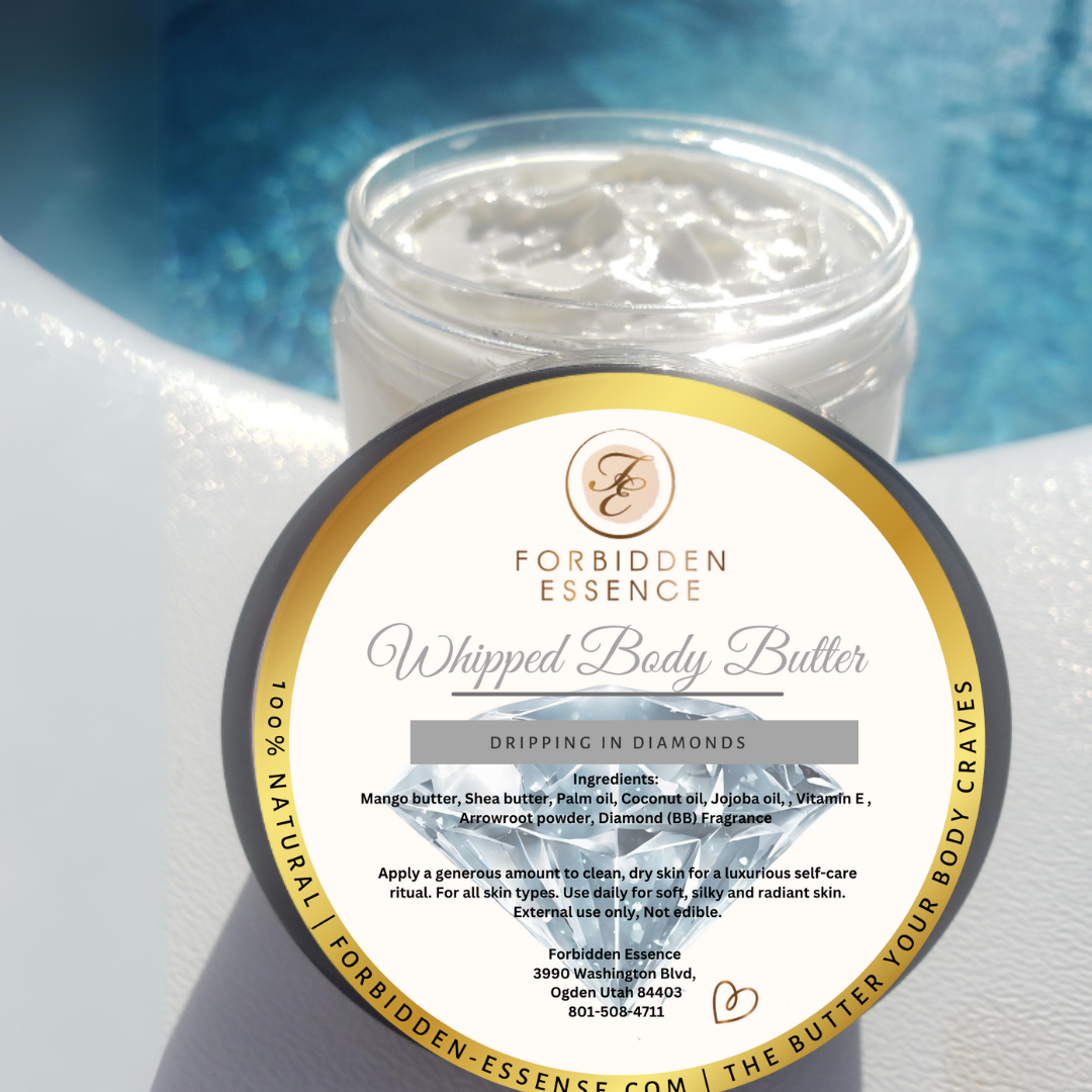 whipped body butter dripping in diamonds