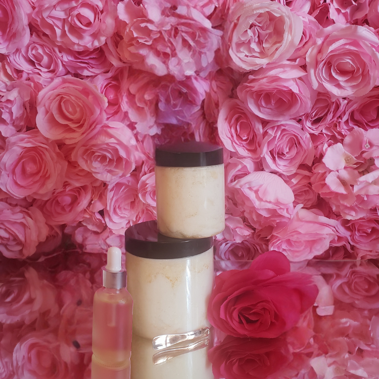 matching set: (1) yoni oil+ (1) 10. oz matching whipped body butter+(1) 10. oz matching sugar scrub