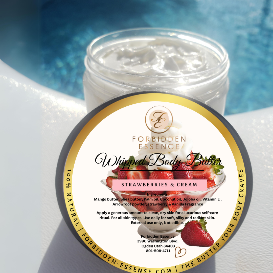 whipped body butter strawberries & cream