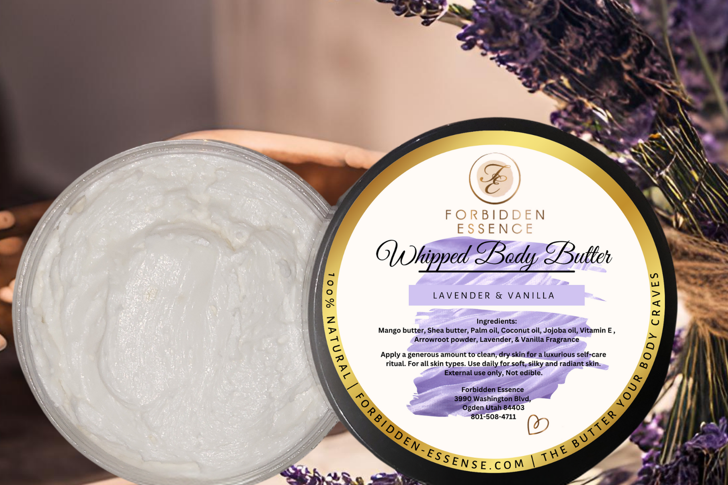 whipped body butter lavender & vanilla