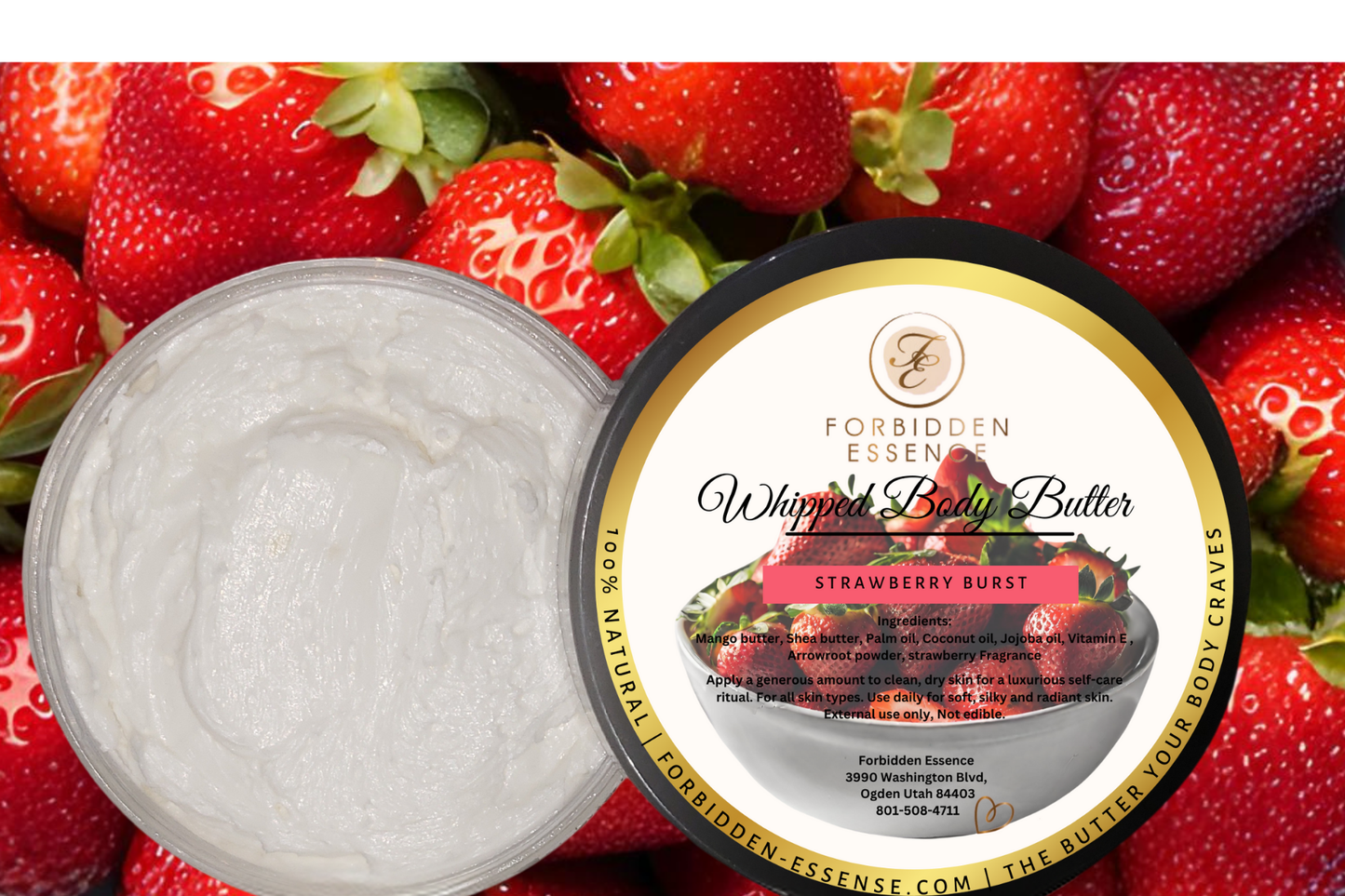 whipped body butter strawberry burst