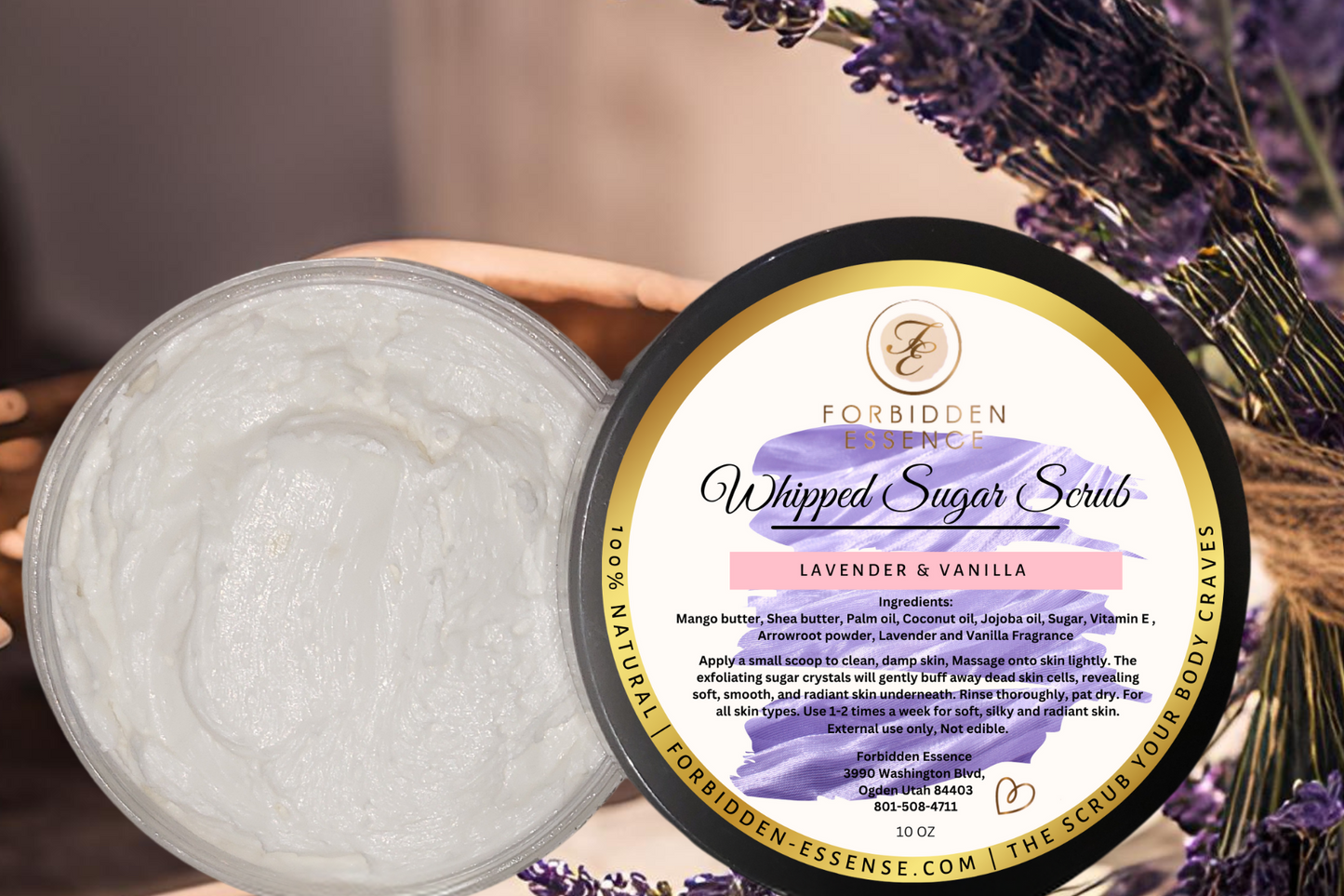 lavender & vanilla sugar scrub