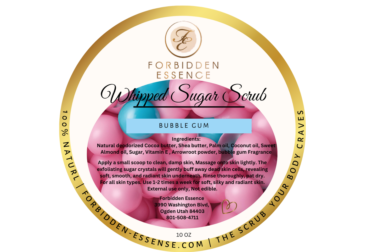 bubble gum whipped sugar scrub