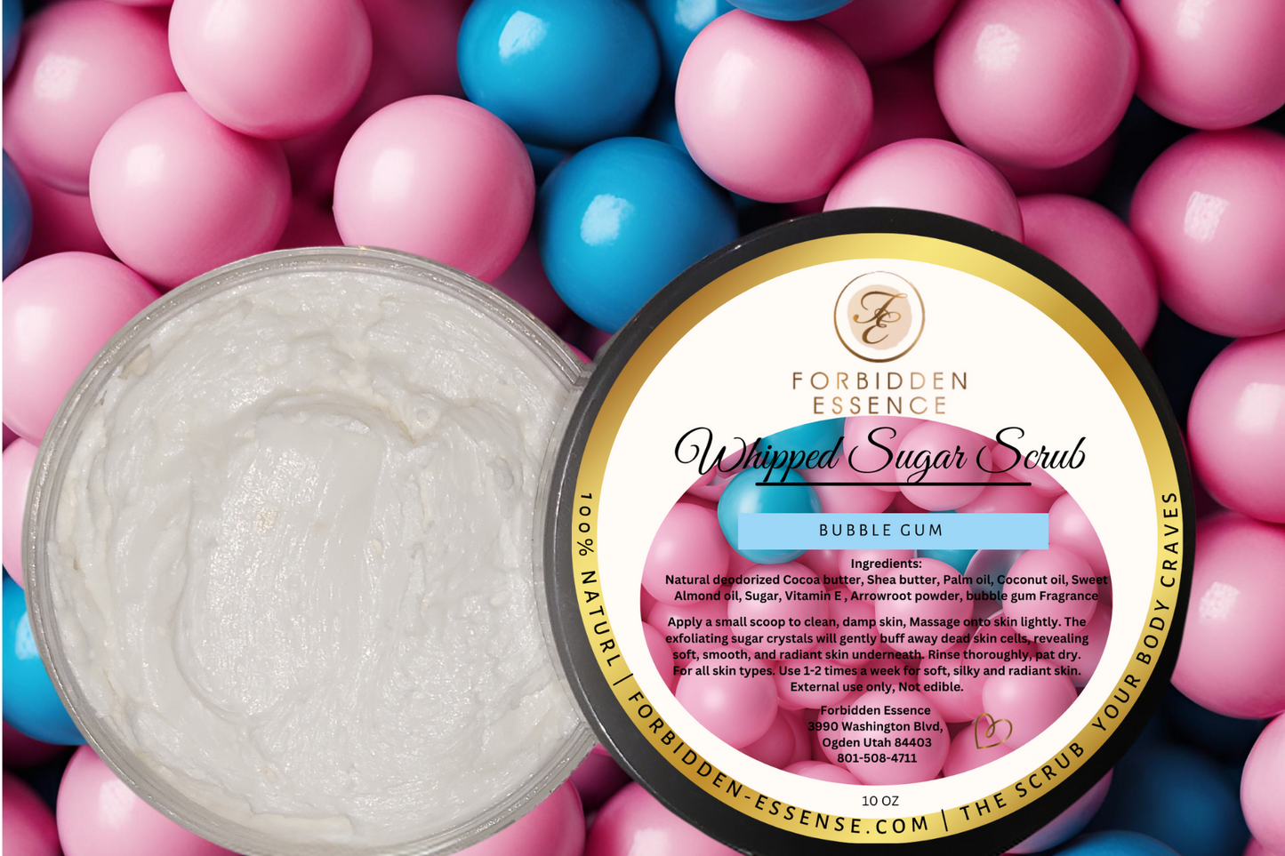 bubble gum whipped sugar scrub