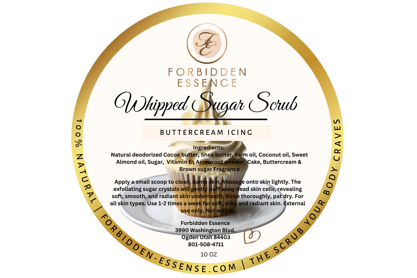 buttercream icing whipped sugar scrub