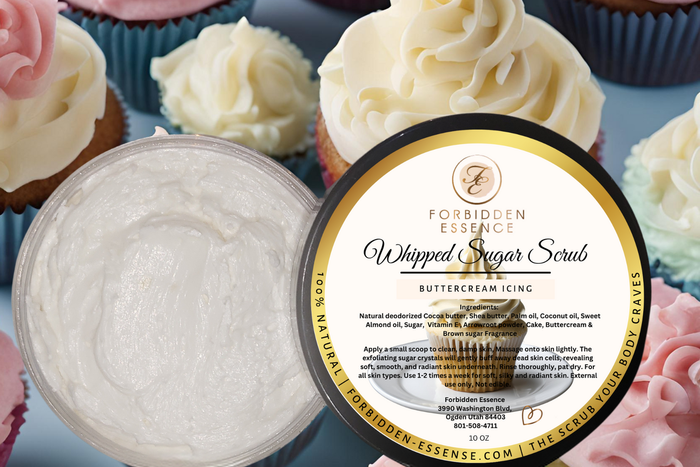 buttercream icing whipped sugar scrub