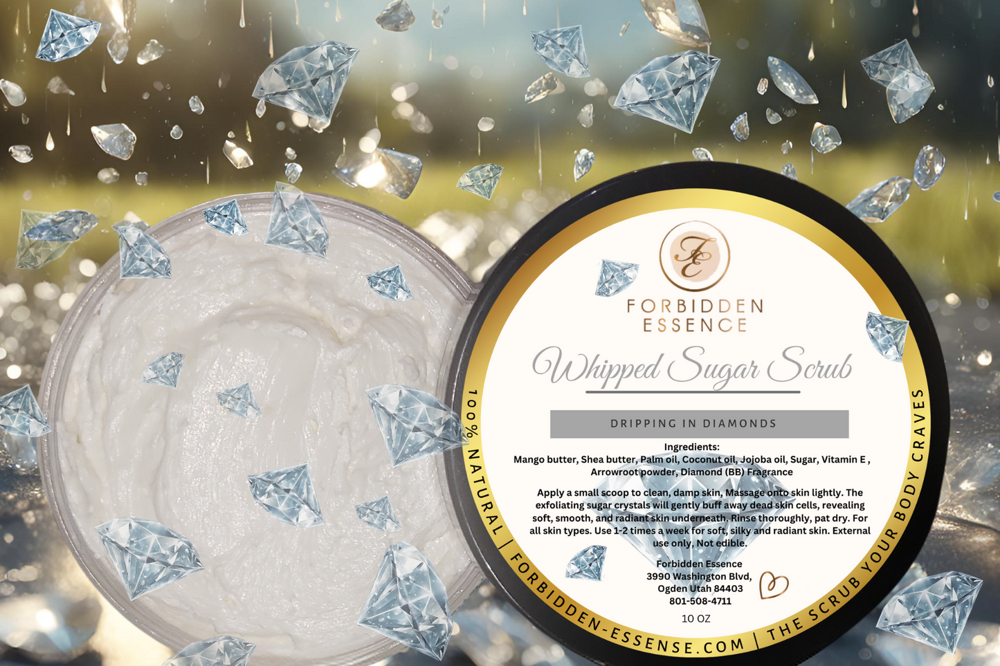 dripping in diamonds whipped sugar scrub