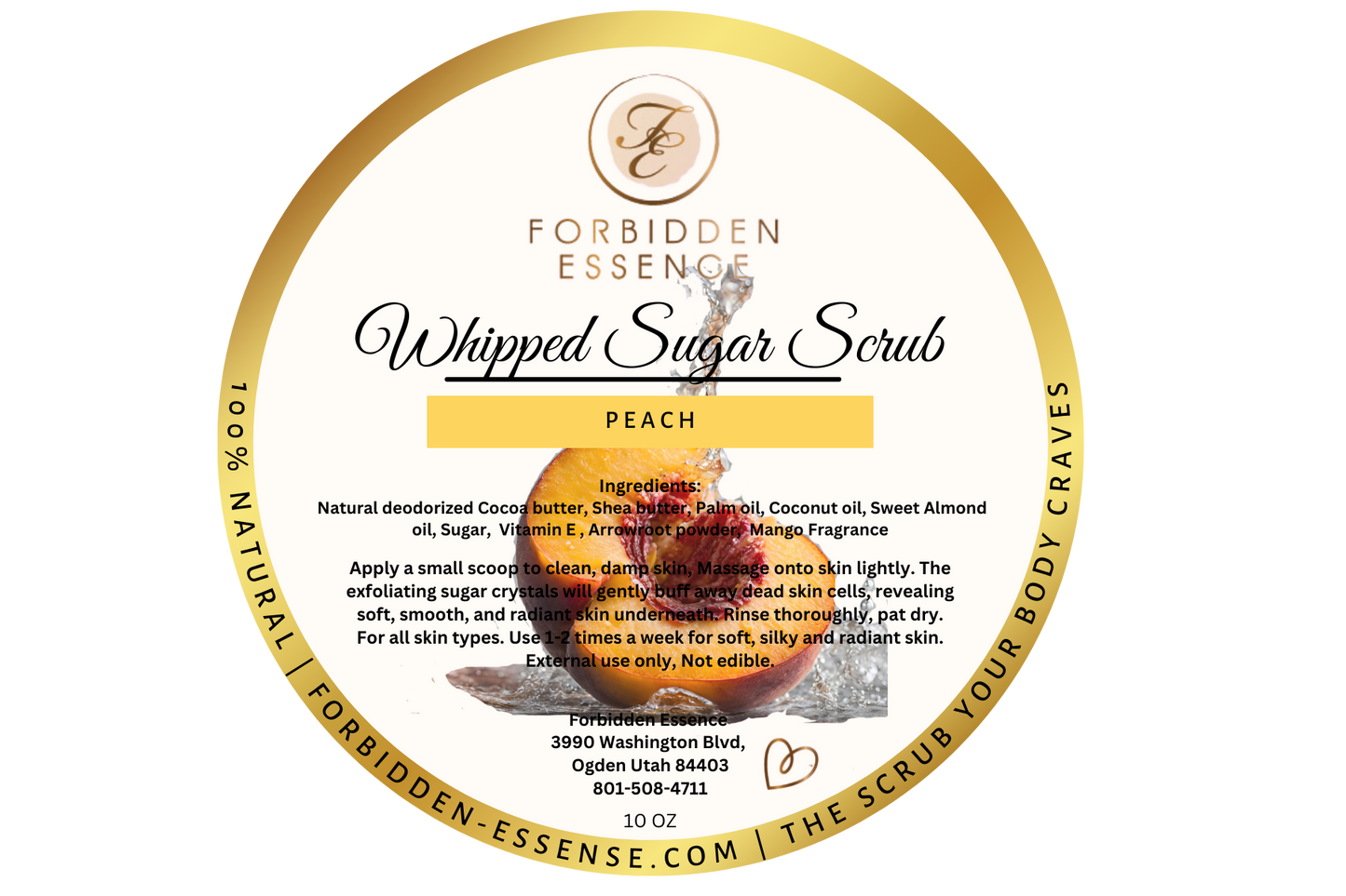 juicy peach whipped sugar scrub