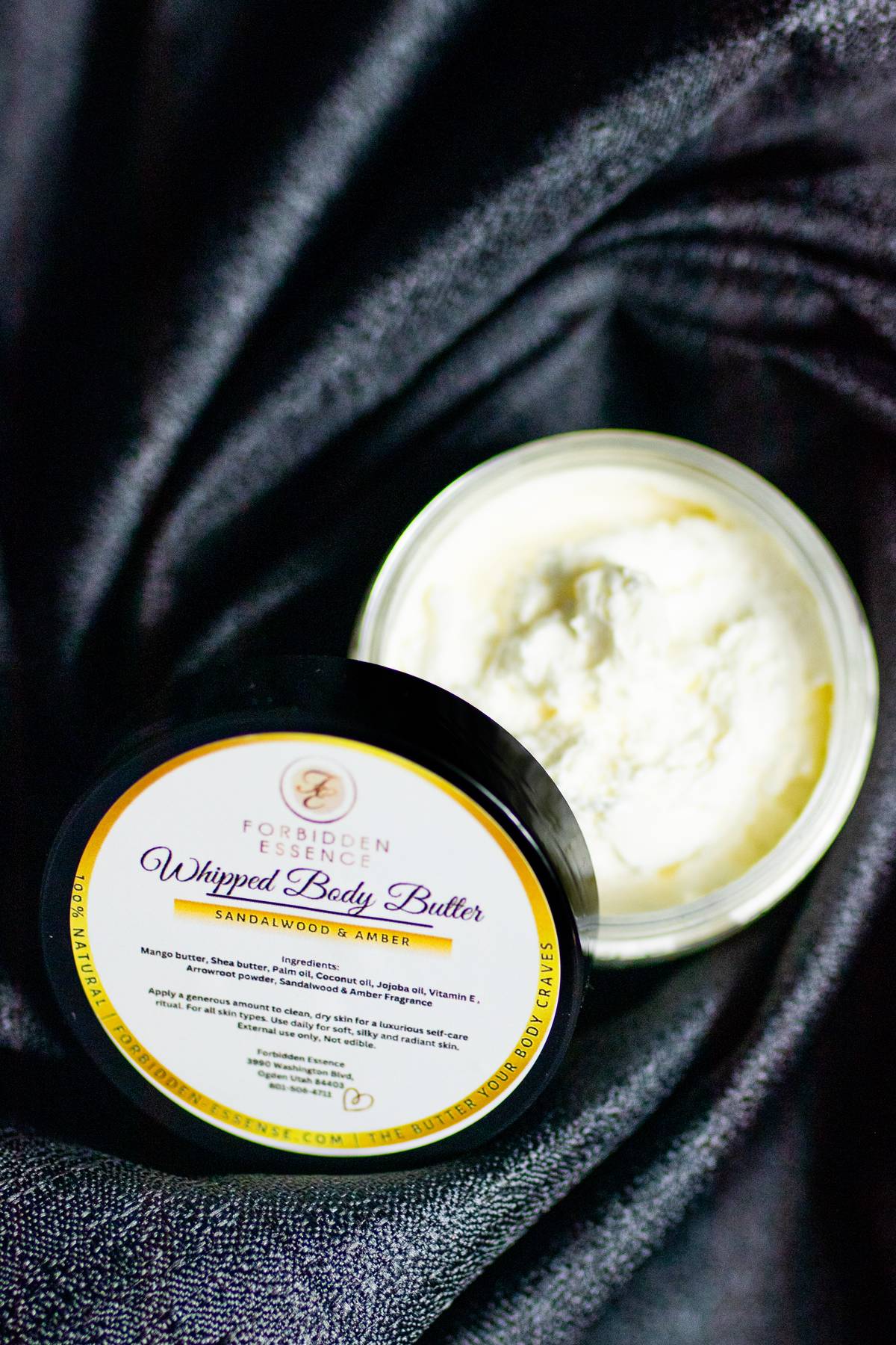 whipped body butter amber & sandalwood