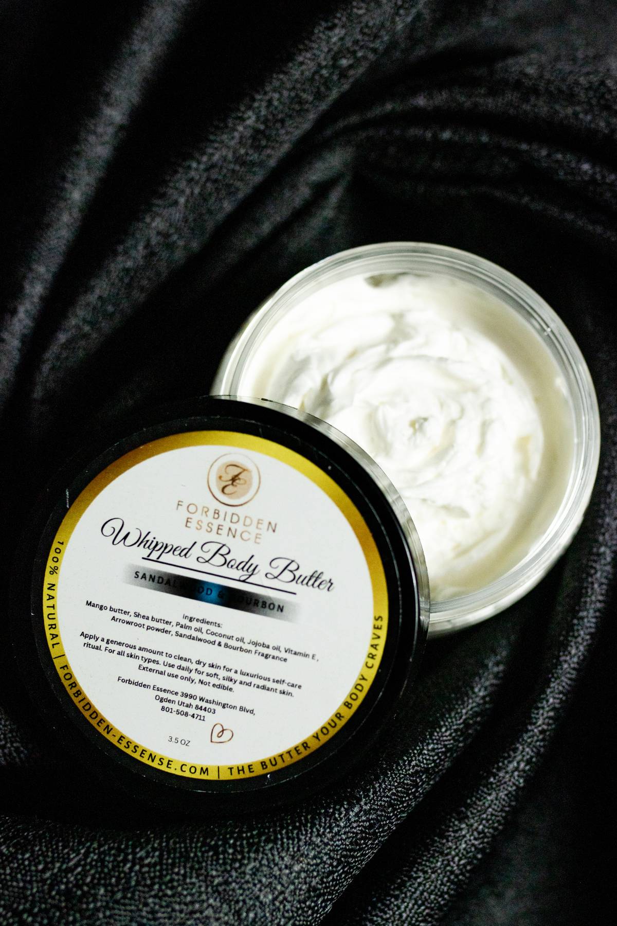 sandalwood & bourbon whipped body butter