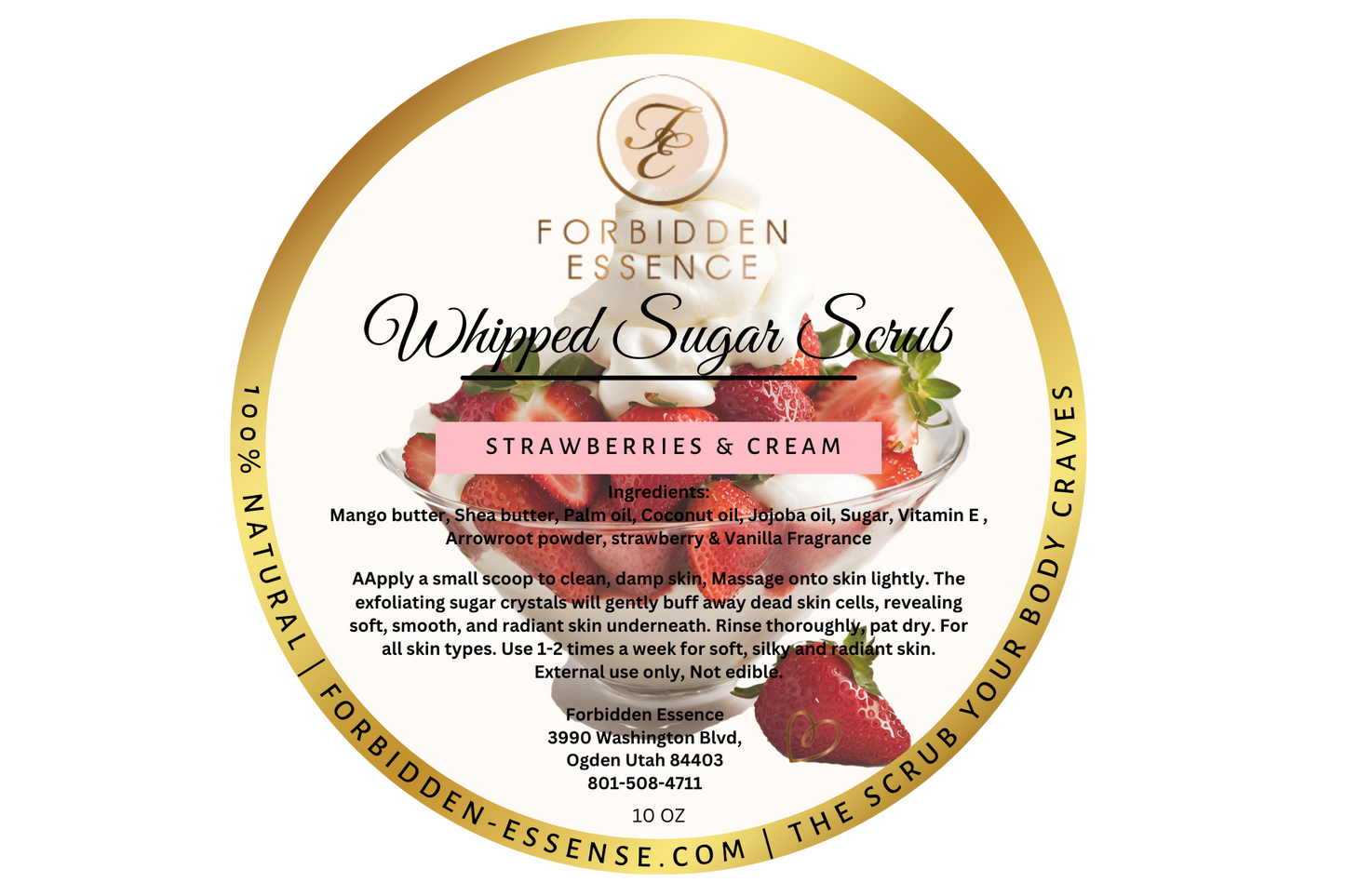 strawberries & cream whipped sugar scrub